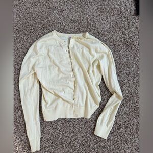 Uniqlo Light yellow Lightweight Button-Up Cardigan
